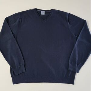 Snake Eyes Dry-18 Men's Black V-neck Long Sleeve Pullover Golf Sweater